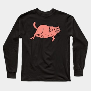 Fat Cat- Orange Boy Long Sleeve T-Shirt